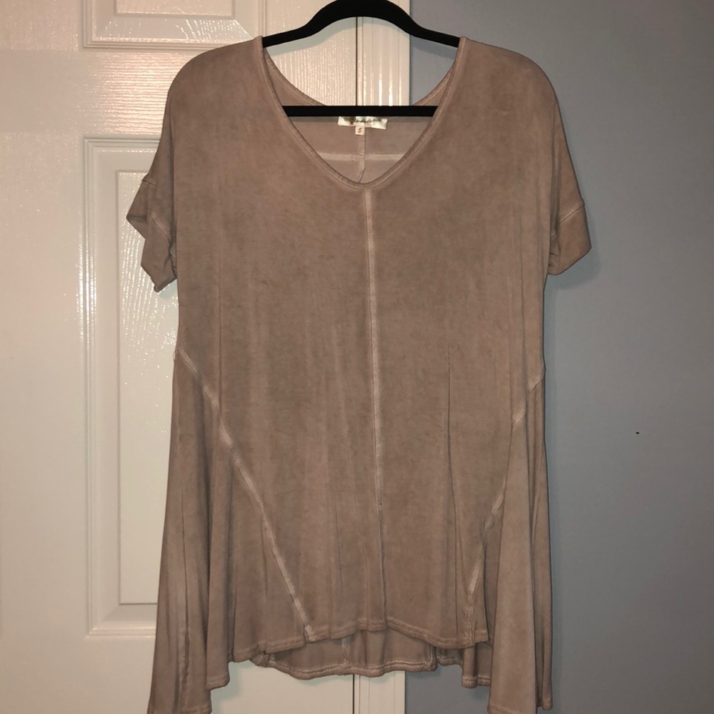 Taupe Mineral Wash Tunic